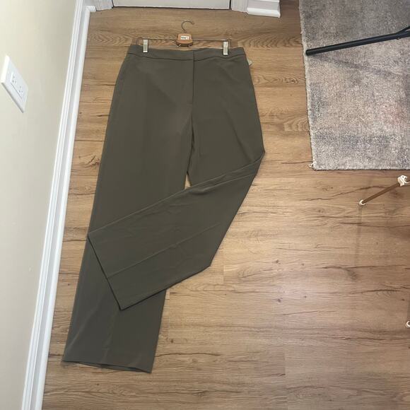 H&M Women's Wide High Waist Full Length Pants Taupe Size 14 New - Picture 2 of 9
